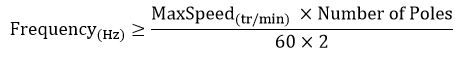 如何為高速主軸應用選擇合適的電機/驅動器 - 最小頻率公式 - 派克自動化EME