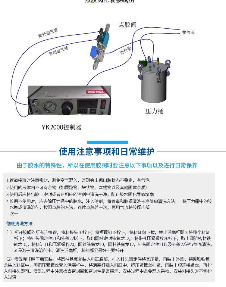 千分尺精密點(diǎn)膠閥 YK-31F配套線路圖